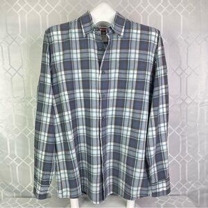 Wrangler Jeans Co. Classic Plaid 100% Cotton Long Sleeve Button Down Size Medium